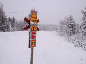 Nya skyltar vid Ljusnebron