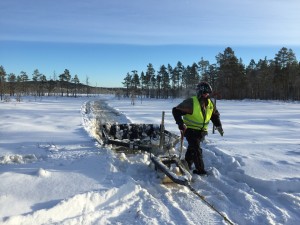 Vattenkörning i -15 grader, kul!