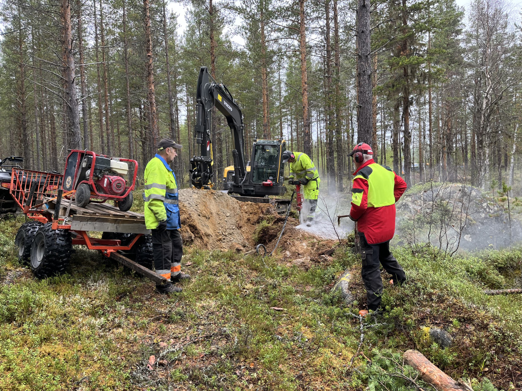 Sprängning/ grävning