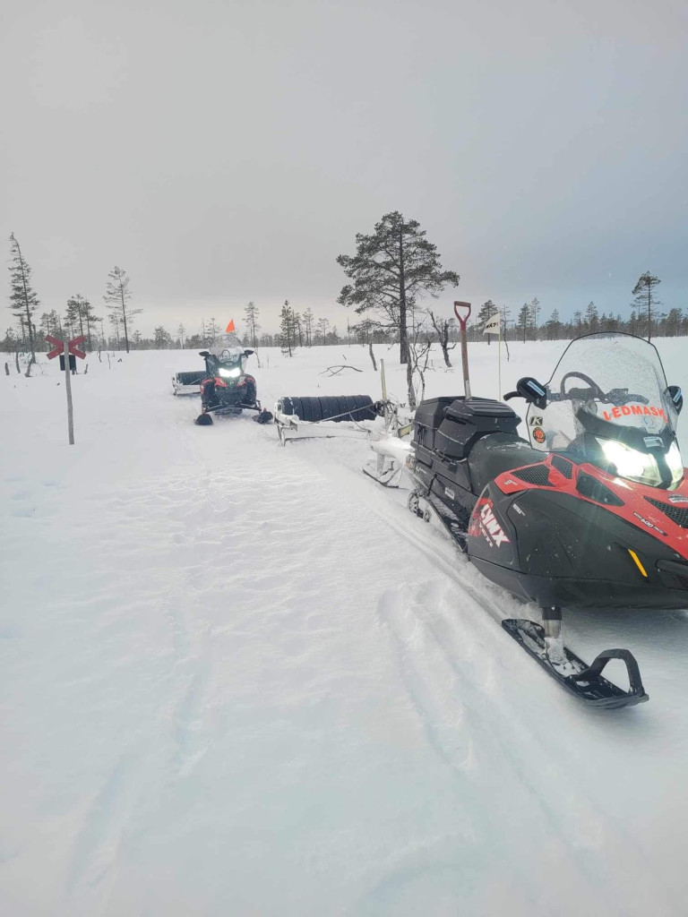 Sladdning mot Linsjön