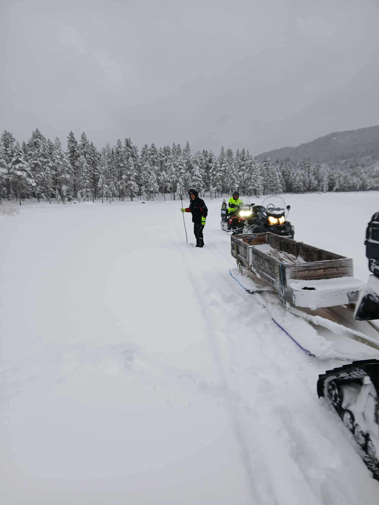 Ruskning upp till Norrälven 14/1