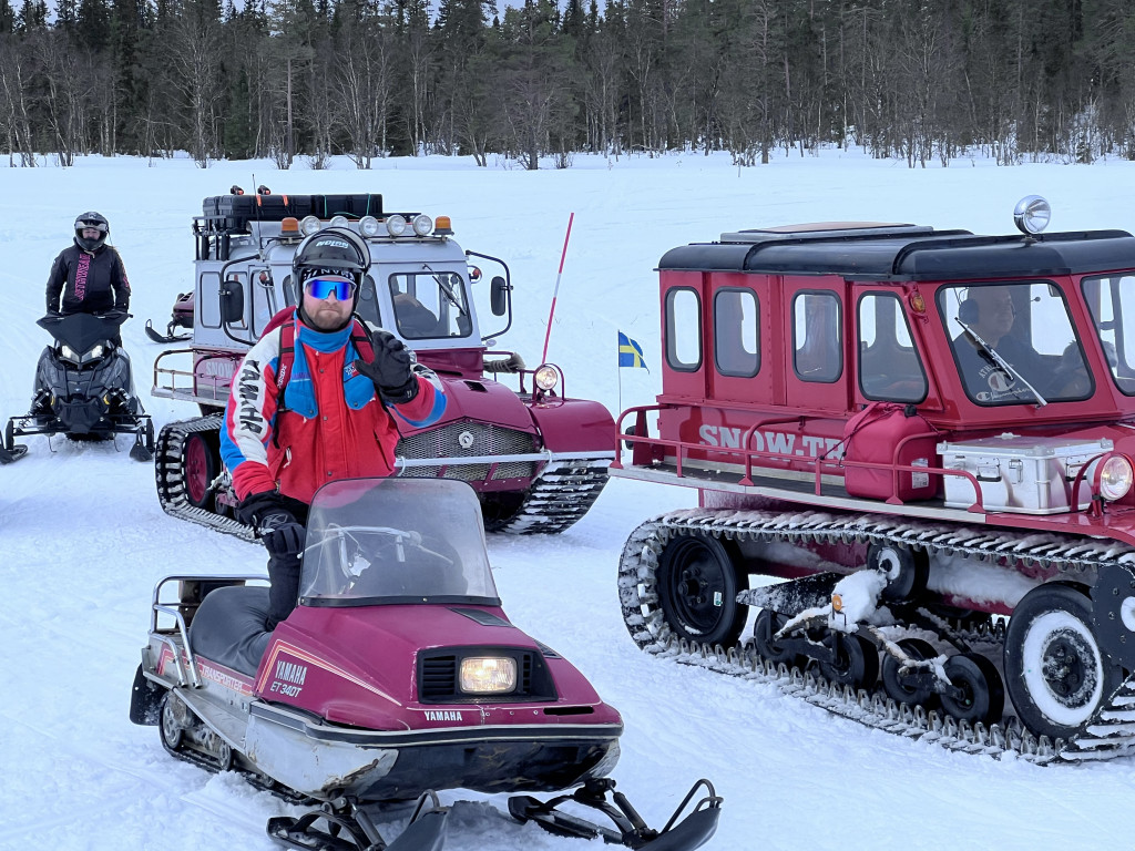 Jonas och Snowtrack karavanen kom samtidigt