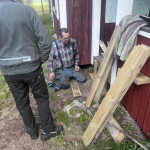 Bygge av nytt trappsteg