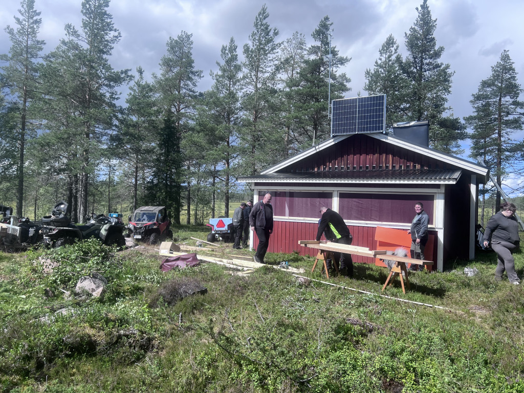 Uppsättning av vindnät