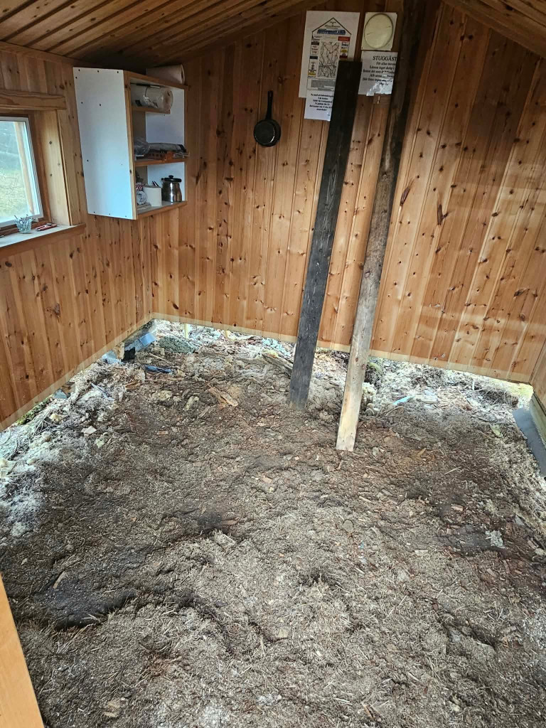 Klart för uppbyggnad av nytt golv