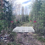 Bygge av två broar Österhållbäcken