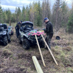 Bygge av två broar Österhållbäcken